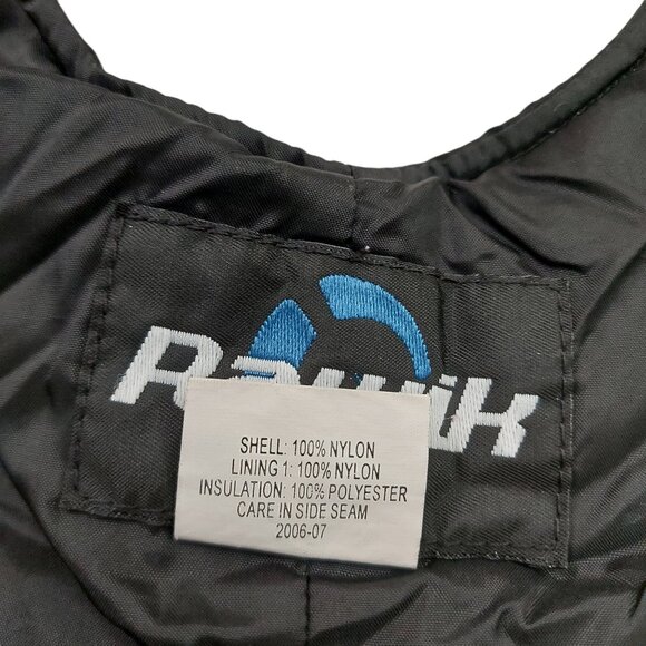 Rawik Ski Snow Bibs Overalls Youth Medium Black Unisex Insulated Winter Nylon - Picture 12 of 12